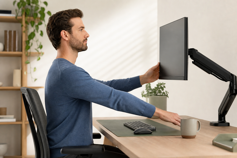 Adjusting computer screen