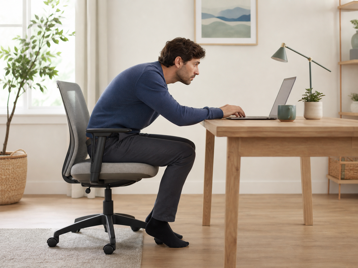 Sitting with poor posture