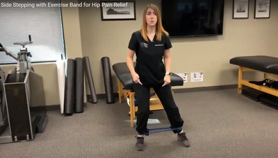 Side Stepping with Exercise Band for Hip Pain