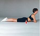 Hip Flexor Prone Press Up on Elbows